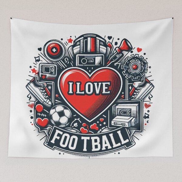Item preview, Love for the Game: Football-Inspired Design designed and sold by StellarValor.