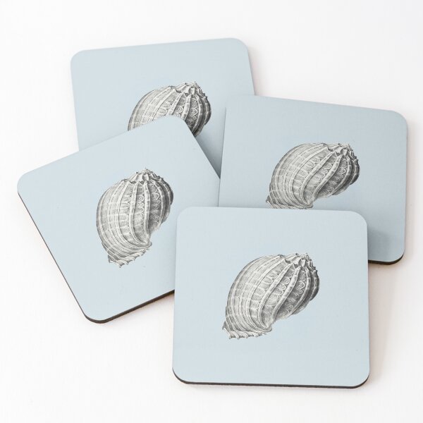 Item preview, Vintage seashells illustration on blue background  designed and sold by helga-wigandt.