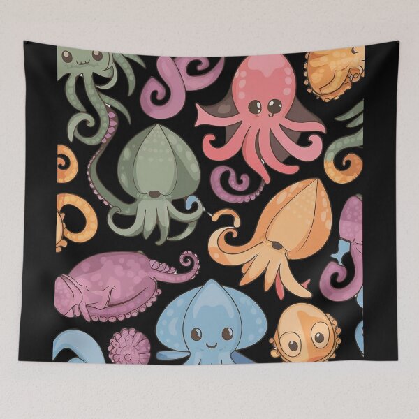 Item preview, Underwater Cephalopod seacreature Pattern designed and sold by DunuStore.