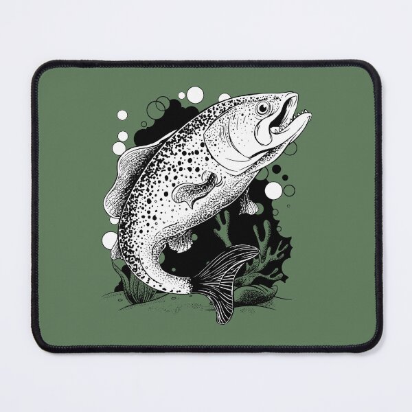 Item preview, Trout rainbow trout fish designed and sold by Ecmoprints.
