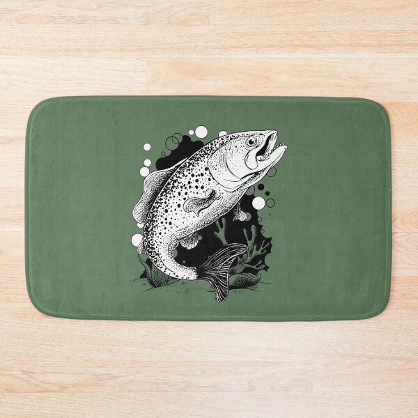 Item preview, Trout rainbow trout fish designed and sold by Ecmoprints.