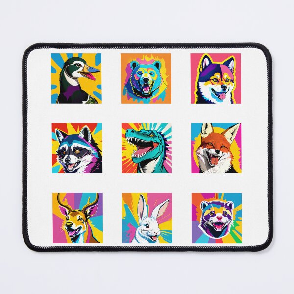 Item preview, Modern Abstract Pop Art Style Laughing Animals Drawing designed and sold by thejoyker1986.