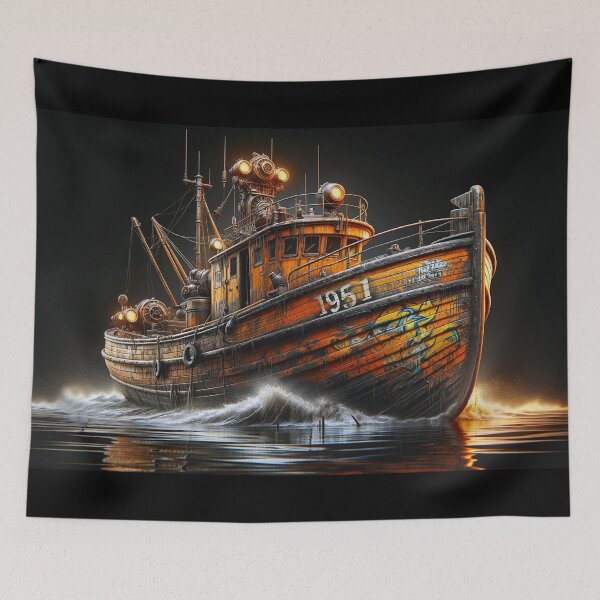 Item preview, The Side of an Old Fishing Boat...001a... (1951) designed and sold by AtelierFafard.