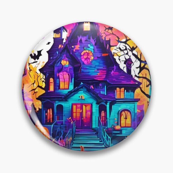 Item preview, Spooky Pumpkin House Art designed and sold by Health And Fitness Posts e-Store.