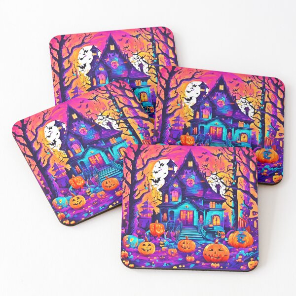 Item preview, Spooky Pumpkin House Art designed and sold by Health And Fitness Posts e-Store.