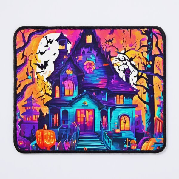 Item preview, Spooky Pumpkin House Art designed and sold by Health And Fitness Posts e-Store.