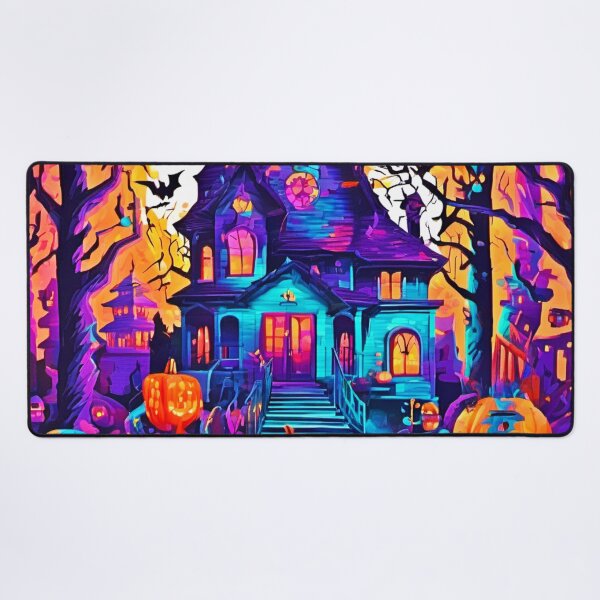 Item preview, Spooky Pumpkin House Art designed and sold by Health And Fitness Posts e-Store.