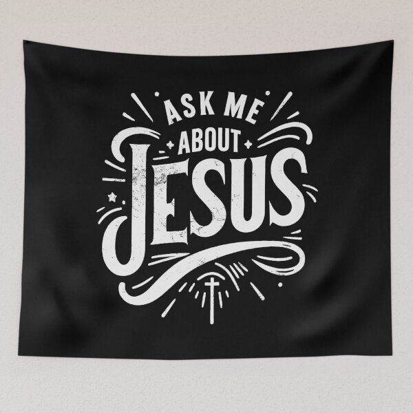 Item preview, Ask Me About Jesus Evangelism Faith of Christian God designed and sold by medamrani.