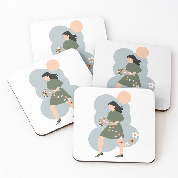 Item preview, Girl with flowers designed and sold by ZnDigitalPrints.