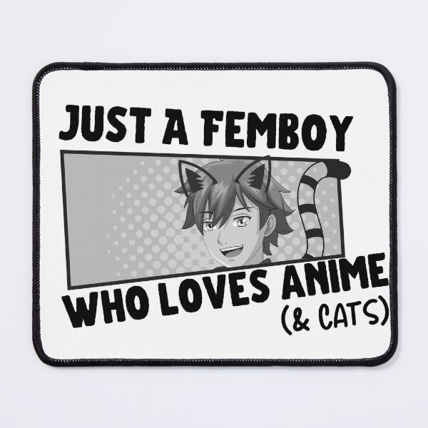 Item preview, Femboy Anime Tee, Fem Boy Clothing, Cats Shirt, Just a Femboy Who Loves Anime T-Shirt designed and sold by CloverAnnie.