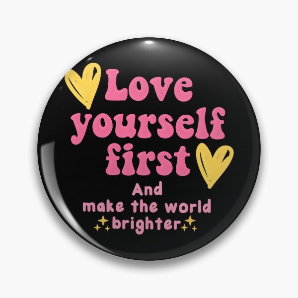 Item preview, Inspirational Self Love Quote with Hearts Design. Make the world brighter. designed and sold by Unitepeople.