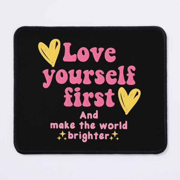 Item preview, Inspirational Self Love Quote with Hearts Design. Make the world brighter. designed and sold by Unitepeople.