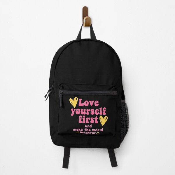 Item preview, Inspirational Self Love Quote with Hearts Design. Make the world brighter. designed and sold by Unitepeople.