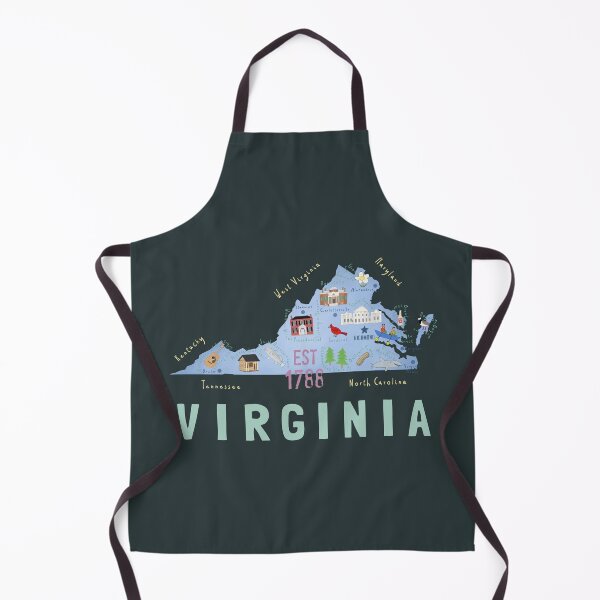 Item preview, Virginia, United States, Illustrated Decorative Map By Carla Daly designed and sold by Carla Daly.