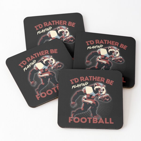 Item preview, I'd Rather Be Playing Football Honey Badger Football Player designed and sold by TrueArtsStore.