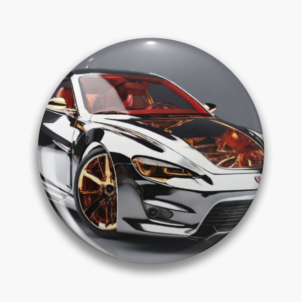 Item preview, Chrome Car With Gold Details designed and sold by ThralStore.
