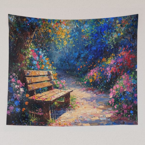 Item preview, Flowered Bench designed and sold by Dawn van Doorn.