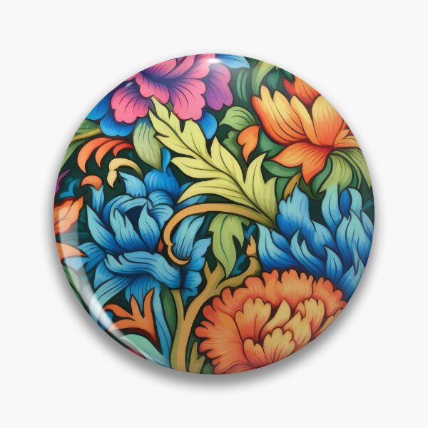 Item preview, Elegant Colorful Orange Blue Floral  designed and sold by tsuttles.