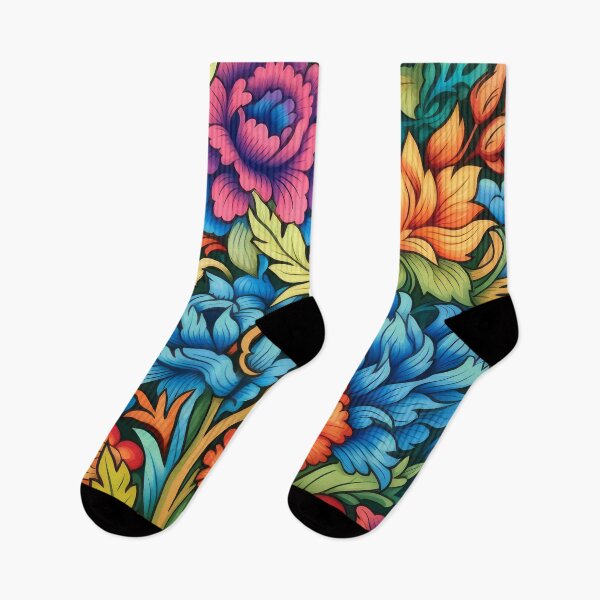 Item preview, Elegant Colorful Orange Blue Floral  designed and sold by tsuttles.