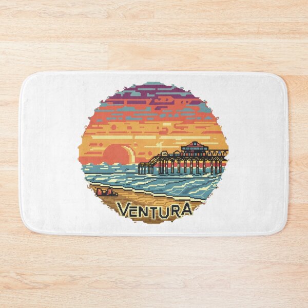 Item preview, Embrace the Horizon: Pixel Art Ventura Pier Sunset designed and sold by CircinusStore.