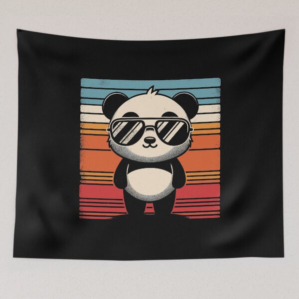Item preview, Retro Panda in Sunglasses BBQ Pool Party Funny Panda designed and sold by KsuAnn.