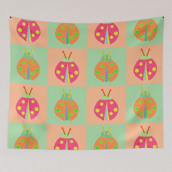 Item preview, Whimsical Ladybug Checkerboard designed and sold by Dana Roper.