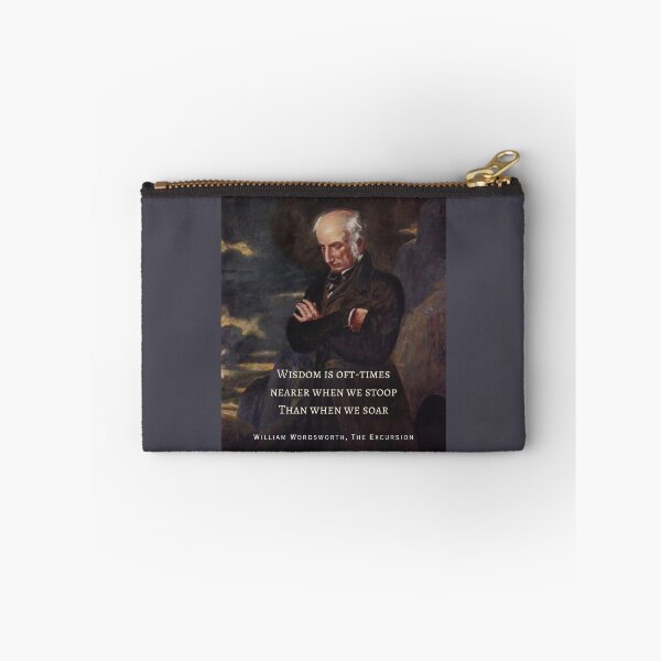Item preview, William Wordsworth portrait and  quote: Wisdom is oft-times nearer when we stoop Than when we soar. designed and sold by artbleed.