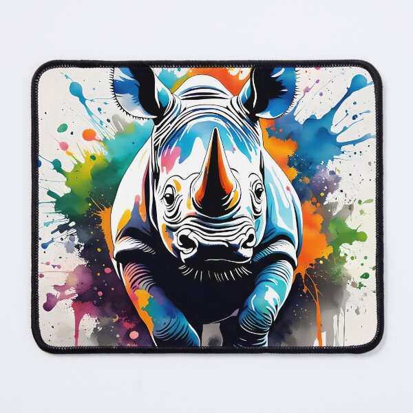Item preview, Watercolour rhino designed and sold by Conservation Art Emporium.
