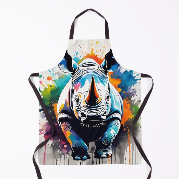 Item preview, Watercolour rhino designed and sold by Conservation Art Emporium.