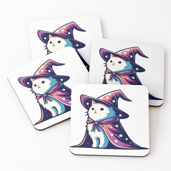 Item preview,  Funny White Cosmic Cat Wizard designed and sold by TomFrontierArt.