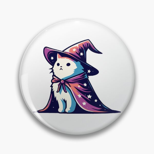Item preview,  Funny White Cosmic Cat Wizard designed and sold by TomFrontierArt.