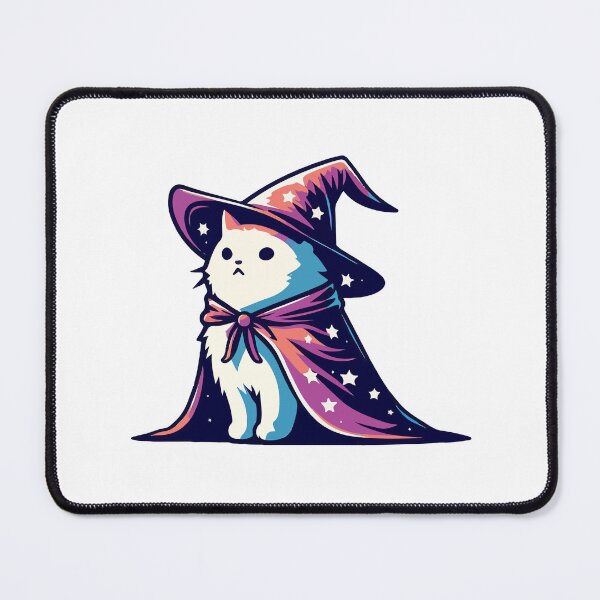 Item preview,  Funny White Cosmic Cat Wizard designed and sold by TomFrontierArt.