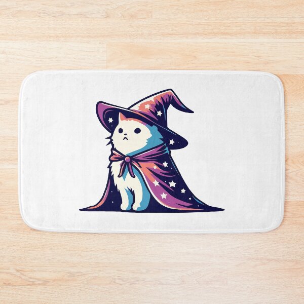 Item preview,  Funny White Cosmic Cat Wizard designed and sold by TomFrontierArt.