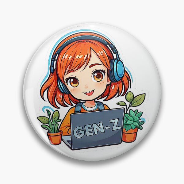 Item preview, Modern Logo Girl Laptop Gen Z ( Digital Generation Z ). designed and sold by Giulivo Store Graphic.