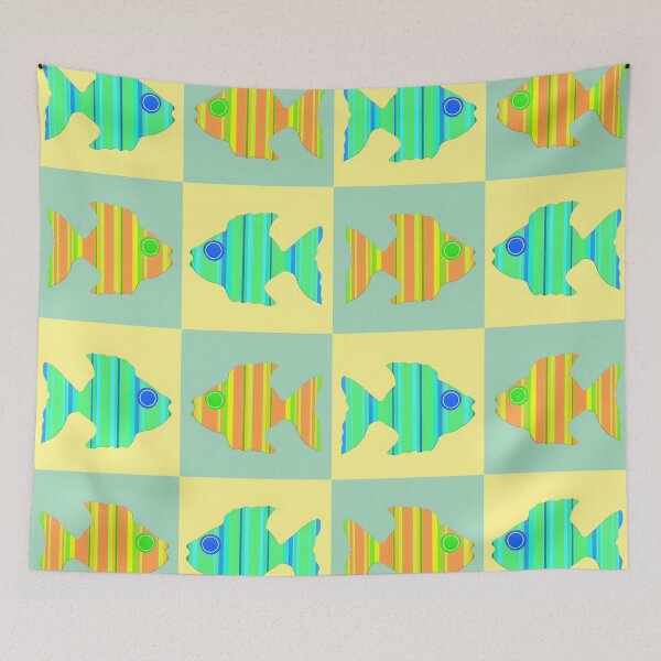 Item preview, Striped Fish Checkerboard designed and sold by Dana Roper.
