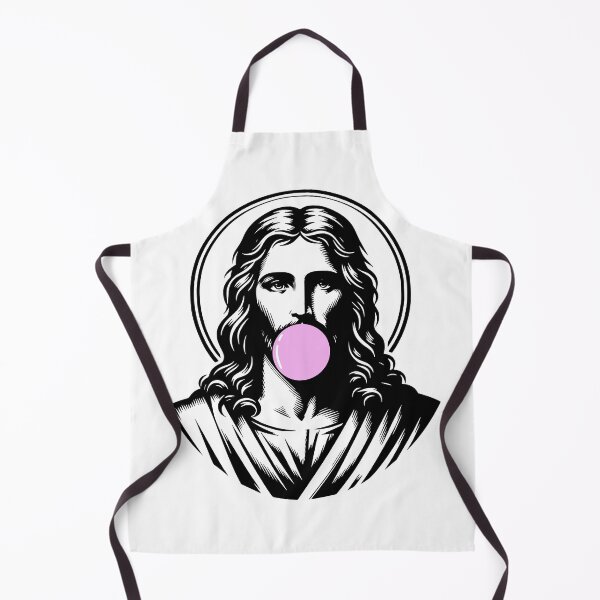 Item preview, Funny Jesus blowing pink bubblegum bubble, humorous religious Christ design designed and sold by LuxindaSwirl.