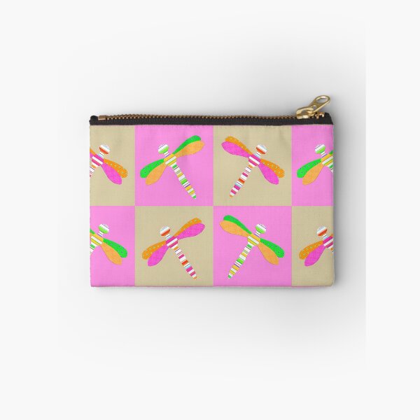 Item preview, Pink and Green Dragonfly Checkerboard designed and sold by Dana Roper.
