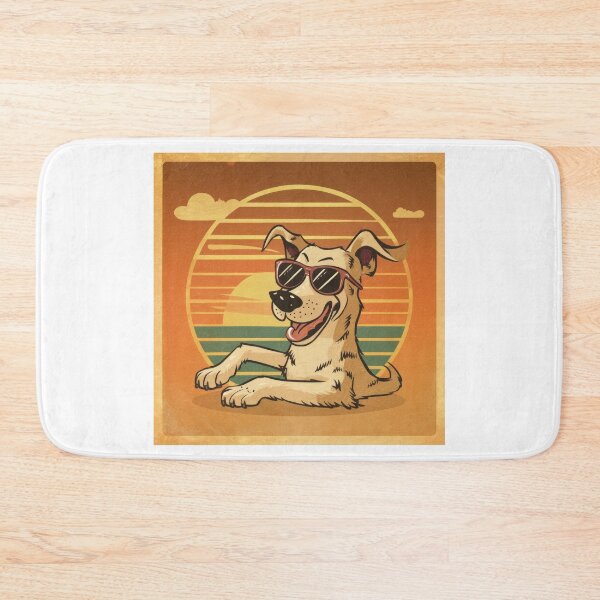 Item preview, Cool sunset dog wearing sunglasess, illustration designed and sold by youme63.