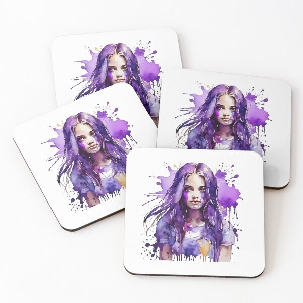 Item preview, Violet splash girl designed and sold by agaksiazek.