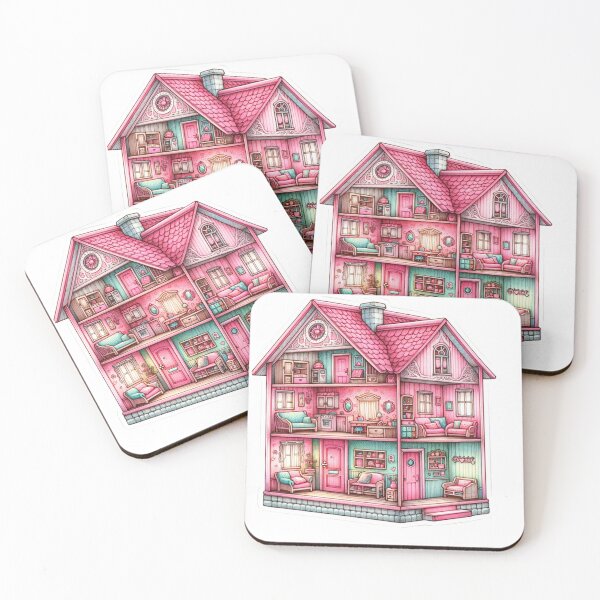 Item preview, Pink doll house  designed and sold by MellowPeach.