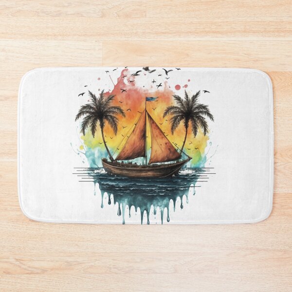 Item preview, Serenity at Sea: Minimalist Ship Splash Design designed and sold by StellarValor.