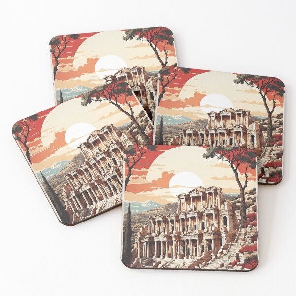 Item preview, Ephesus Turkey Sunset Vintage Travel Poster designed and sold by TravelersGems.