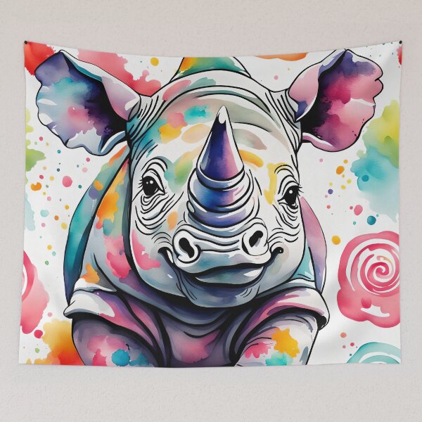 Item preview, Cute Baby Rhino designed and sold by Conservation Art Emporium.