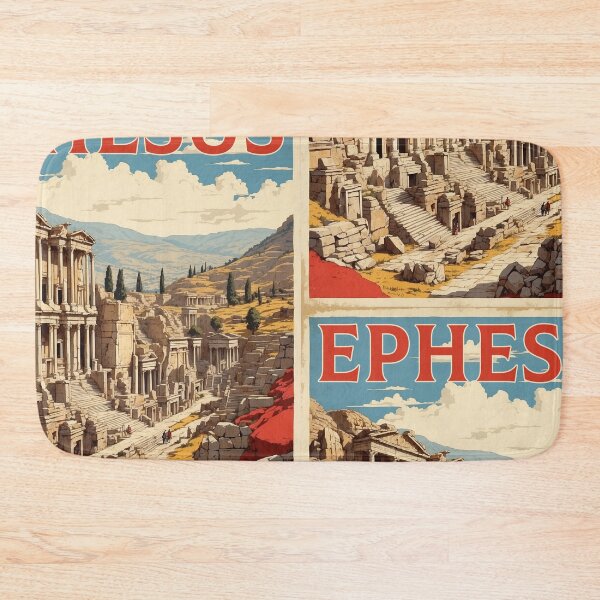 Item preview, Ephesus Turkey Vintage Travel Poster designed and sold by TravelersGems.
