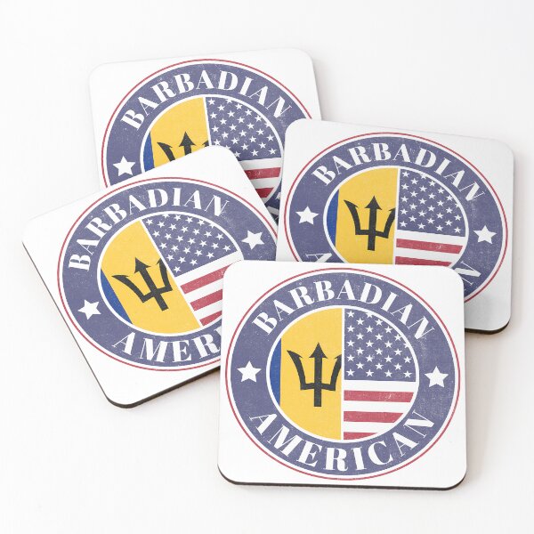 Item preview, Proud Barbadian-American Badge - Barbados Flag designed and sold by chrisrivait.
