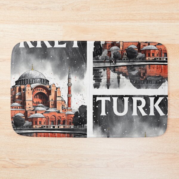 Item preview, Hagia Sophia Grand Mosque Turkey Vintage Travel Poster designed and sold by TravelersGems.