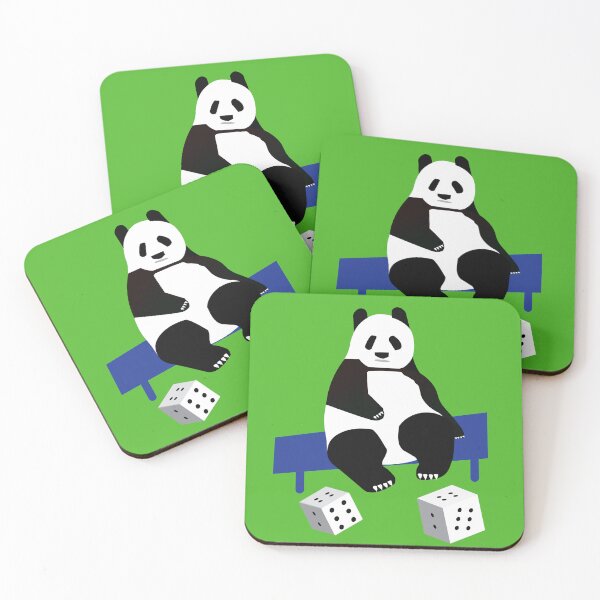 Artikelvorschau, Ein einsamer Panda sitzt neben den Würfeln entworfen und verkauft von Ready to Prints.