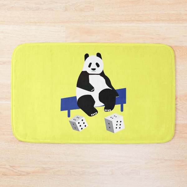 Item preview, A lonely panda is sitting near the dice designed and sold by Ready to Prints.