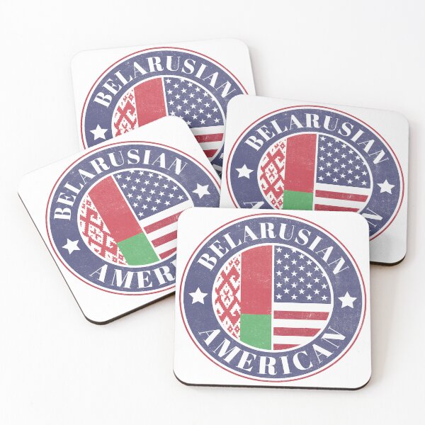 Item preview, Proud Belarusian-American Badge - Belarus Flag designed and sold by chrisrivait.