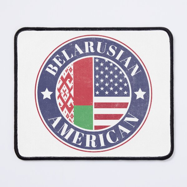 Item preview, Proud Belarusian-American Badge - Belarus Flag designed and sold by chrisrivait.